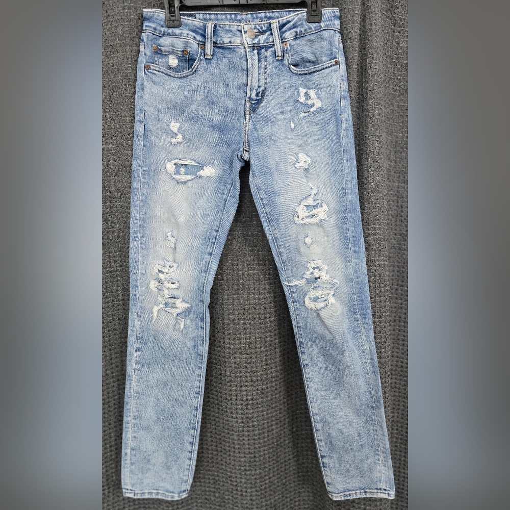 American Eagle Outfitters Blue Skinny Jeans Vintage Distressed